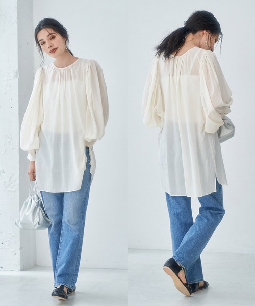 【セール】【emur】スクープパフブラウス（シャツ/ブラウス）｜ROPE' PICNIC（ロペピクニック） pattayablatt.com