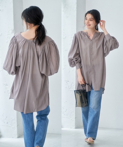 【セール】【emur】スクープパフブラウス（シャツ/ブラウス）｜ROPE' PICNIC（ロペピクニック） pattayablatt.com