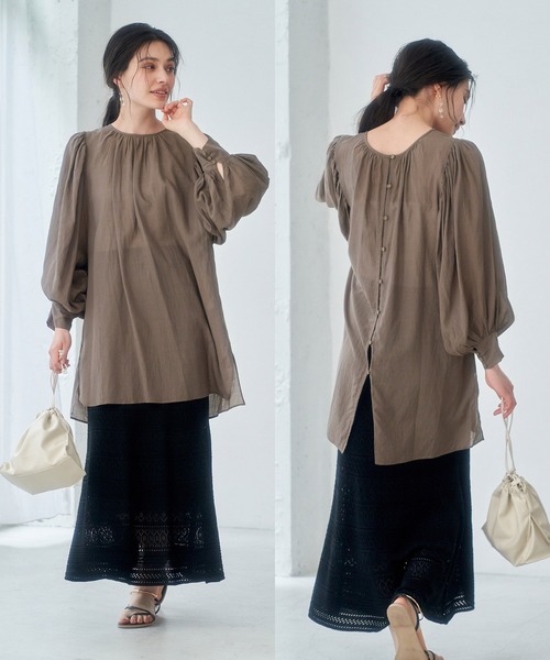 【セール】【emur】スクープパフブラウス（シャツ/ブラウス）｜ROPE' PICNIC（ロペピクニック） pattayablatt.com