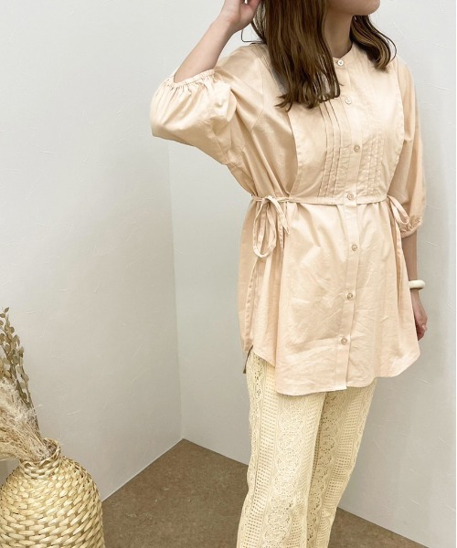 apres jour clair(アプレジュールクレア)の「【apres jour clair】レイヤードバンドカラーシャツ【ZOZOTOWN限定アイテム】(シャツ/ブラウス・レディース・アイボリー/オフホワイト・X-LARGE/フリー)」の6枚目の写真