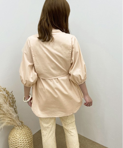 apres jour clair(アプレジュールクレア)の「【apres jour clair】レイヤードバンドカラーシャツ【ZOZOTOWN限定アイテム】(シャツ/ブラウス・レディース・アイボリー/オフホワイト・X-LARGE/フリー)」の7枚目の写真