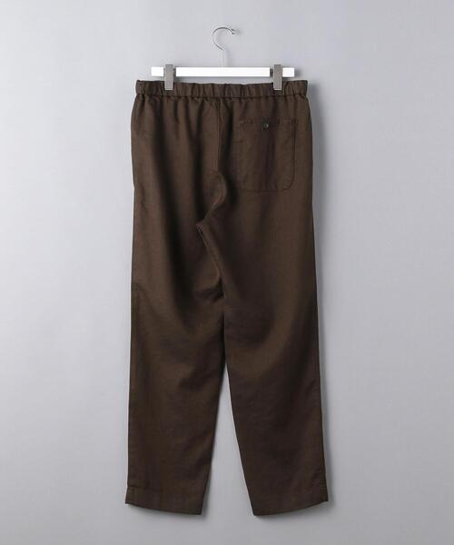 UNITED ARROWS（ユナイテッドアローズ）の「＜UNITED ARROWS＞ リネン/ポリエステル シェフ オールギャザー/イージー パンツ（その他パンツ・メンズ・ダークブラウン/ダークグレー・MEDIUM/LARGE）」の4枚目の写真
