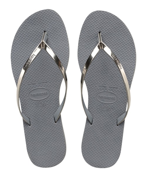 havaianas（ハワイアナス）の「havaianas (ハワイアナス) / You Metallic サンダル ラバービーチサンダル（サンダル・レディース・ブラック/グレー/ゴールド系その他/グレー系その他/ライトブルー/ゴールド/その他/ゴールド系その他2・23/22/25.5/24.5）」の3枚目の写真