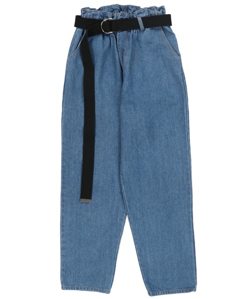 SPINNS（スピンズ）の「ベルト付 ハイウエストテーパードデニムパンツ（デニムパンツ・レディース・ブルー/ブルー系その他/ブラック/アイボリー・ONESIZE）」の21枚目の写真