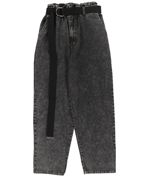 SPINNS（スピンズ）の「ベルト付 ハイウエストテーパードデニムパンツ（デニムパンツ・レディース・ブルー/ブルー系その他/ブラック/アイボリー・ONESIZE）」の17枚目の写真