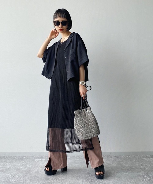 PAGEBOY(ページボーイ)の「ネットレースセットワンピース(ワンピース・レディース・ブラック/オフホワイト・FREE)」の9枚目の写真