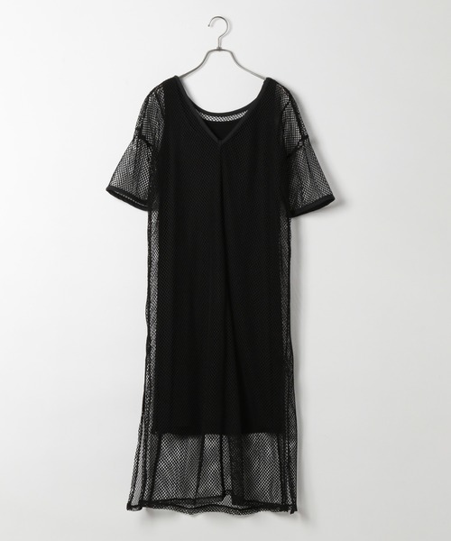 PAGEBOY(ページボーイ)の「ネットレースセットワンピース(ワンピース・レディース・ブラック/オフホワイト・FREE)」の10枚目の写真