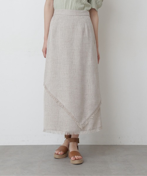 FREE'S MART（フリーズマート）の「◆アシメレイヤードフリンジスカート（スカート・レディース・ブラック/ベージュ/ブラウン・FREE）」の3枚目の写真