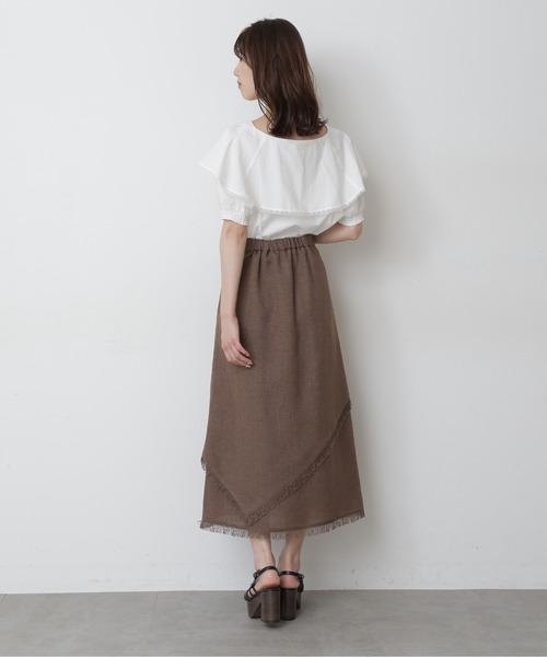 FREE'S MART（フリーズマート）の「◆アシメレイヤードフリンジスカート（スカート・レディース・ブラック/ベージュ/ブラウン・FREE）」の8枚目の写真