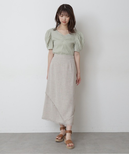 FREE'S MART（フリーズマート）の「◆アシメレイヤードフリンジスカート（スカート・レディース・ブラック/ベージュ/ブラウン・FREE）」の6枚目の写真