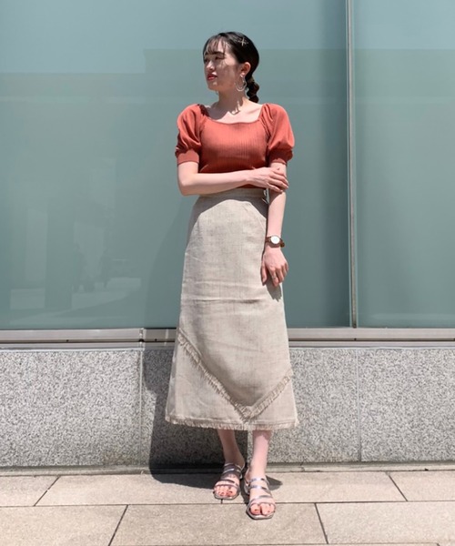 FREE'S MART（フリーズマート）の「◆アシメレイヤードフリンジスカート（スカート・レディース・ブラック/ベージュ/ブラウン・FREE）」の9枚目の写真