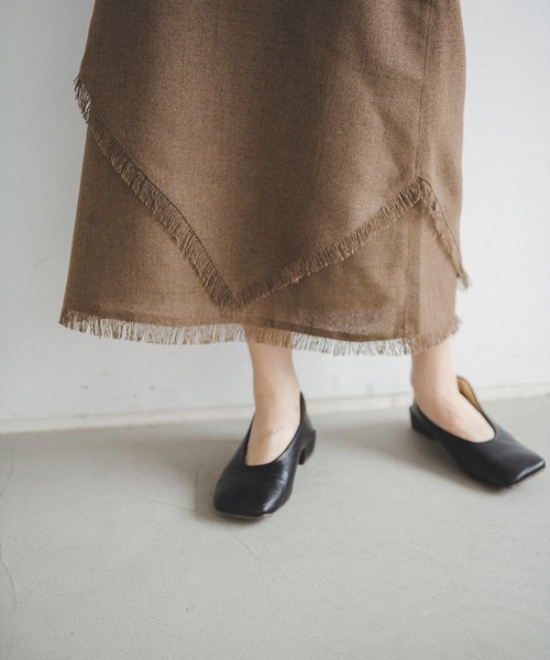 FREE'S MART（フリーズマート）の「◆アシメレイヤードフリンジスカート（スカート・レディース・ブラック/ベージュ/ブラウン・FREE）」の13枚目の写真