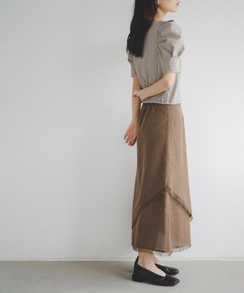 FREE'S MART（フリーズマート）の「◆アシメレイヤードフリンジスカート（スカート・レディース・ブラック/ベージュ/ブラウン・FREE）」の11枚目の写真