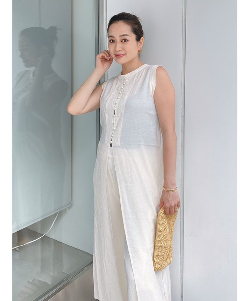 Vicente（ヴィセンテ）の「Sherbet long tops（シャツ/ブラウス・レディース・ブラック/オフホワイト・FREE）」の11枚目の写真