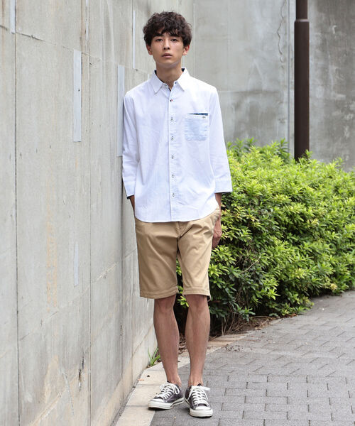 BEAMS HEART（ビームスハート）の「BEAMS HEART / ドットパイピング ショーツ（その他パンツ・メンズ・ホワイト/ダークグリーン/ベージュ/ネイビー・X-LARGE/MEDIUM/LARGE/SMALL）」の22枚目の写真