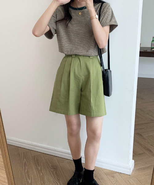 emi+（エミプラス）の「配色ルーズボーダーカットソー（Tシャツ/カットソー・レディース・ベージュ/オレンジ/ベージュ系その他・L/M/S）」の10枚目の写真