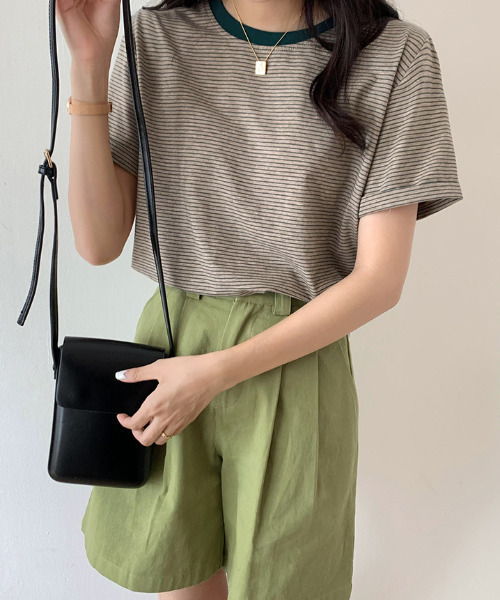 emi+（エミプラス）の「配色ルーズボーダーカットソー（Tシャツ/カットソー・レディース・ベージュ/オレンジ/ベージュ系その他・L/M/S）」の21枚目の写真