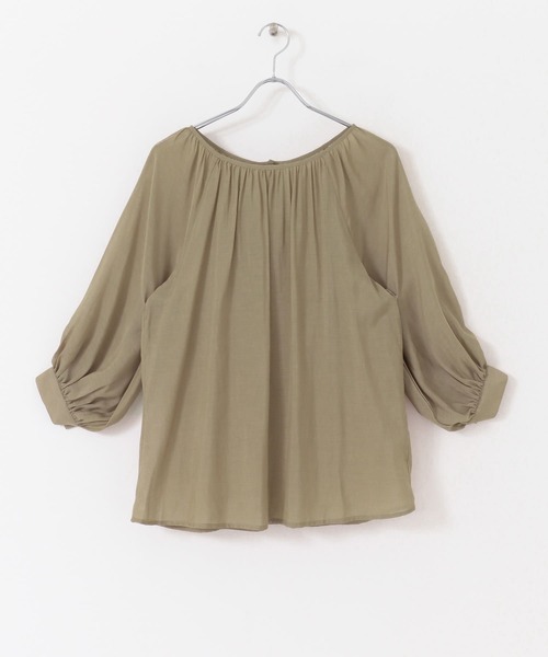 KBF（ケイビーエフ）の「つけ襟マルチWAYギャザーブラウス（シャツ/ブラウス・レディース・ベージュ系その他/ブラック/アイボリー・ONE）」の11枚目の写真