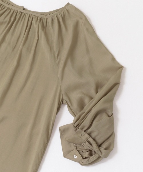 KBF（ケイビーエフ）の「つけ襟マルチWAYギャザーブラウス（シャツ/ブラウス・レディース・ベージュ系その他/ブラック/アイボリー・ONE）」の10枚目の写真