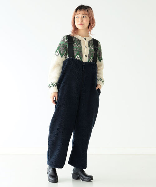 BEAMS BOY(ビームスボーイ)の「BEAMS BOY / ボア ミリタリー オーバーオール(サロペット/オーバーオール・レディース・ネイビー/ダークブラウン・ONE SIZE)」の15枚目の写真