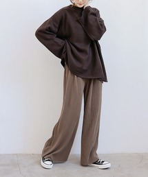 プリーツワイドパンツ