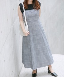 vis-`a-vis | 【vis-`a-vis】合皮パイピングジャンパースカート(ワンピース)