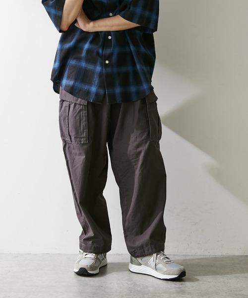 DISCOAT(ディスコート)の「リップストップカーゴパンツ(カーゴパンツ・メンズ・チャコールグレー/カーキ・MEDIUM/LARGE)」の4枚目の写真