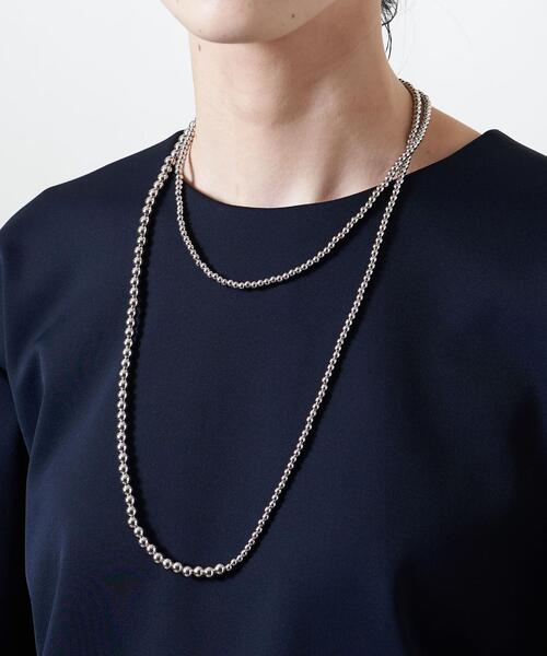 UNITED ARROWS（ユナイテッドアローズ）の「＜UNITED ARROWS＞MIX MT/BALL 110 ネックレス（ネックレス・レディース・シルバー・FREE）」の4枚目の写真