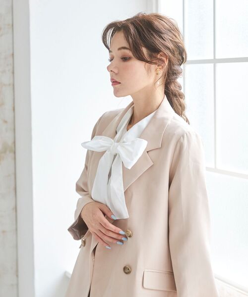 MAJESTIC LEGON(マジェスティックレゴン)の「クラシックテーラードジャケット(テーラードジャケット・レディース・アイボリー/ブラウン系その他2/モカ・SMALL/MEDIUM)」の12枚目の写真