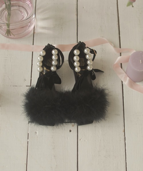 Swankiss(スワンキス)の「EV feather ballet mulle(サンダル・レディース・ベージュ/ブルー/ブラック/ピンク・MEDIUM/LARGE)」の12枚目の写真
