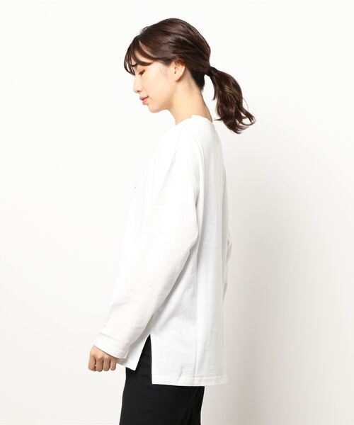 coca（coca）（コカ）の「クルーネックアソートプリントロンTee（Tシャツ/カットソー・レディース・ブラック/ホワイト/カーキ/ホワイト系その他・L/M）」の6枚目の写真