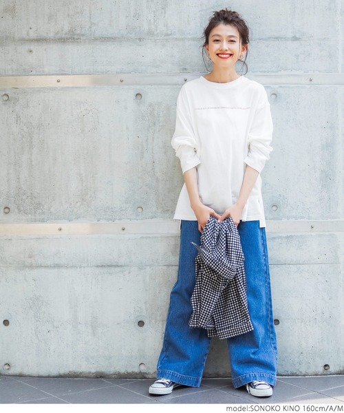 coca（coca）（コカ）の「クルーネックアソートプリントロンTee（Tシャツ/カットソー・レディース・ブラック/ホワイト/カーキ/ホワイト系その他・L/M）」の8枚目の写真