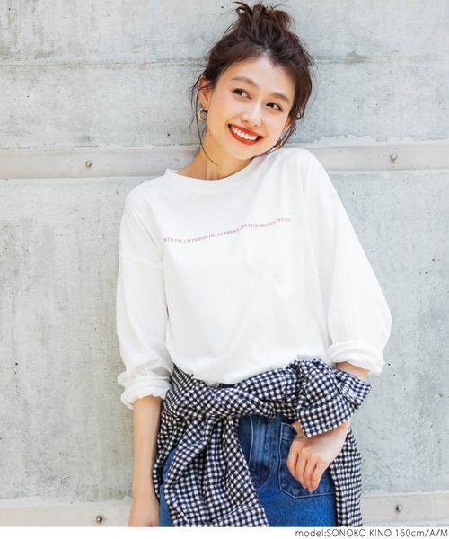 coca（coca）（コカ）の「クルーネックアソートプリントロンTee（Tシャツ/カットソー・レディース・ブラック/ホワイト/カーキ/ホワイト系その他・L/M）」の11枚目の写真