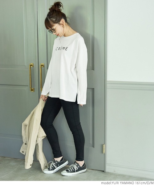 coca（coca）（コカ）の「クルーネックアソートプリントロンTee（Tシャツ/カットソー・レディース・ブラック/ホワイト/カーキ/ホワイト系その他・L/M）」の18枚目の写真