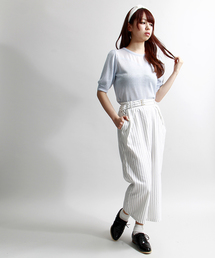 WEGO | WEGO/ベルトストレートタックパンツ(その他パンツ)