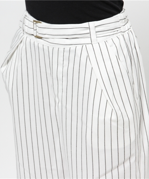 WEGO（ウィゴー）の「WEGO/ベルトストレートタックパンツ（その他パンツ・レディース・ホワイト系その他/ダークインディゴブルー・FREE）」の9枚目の写真