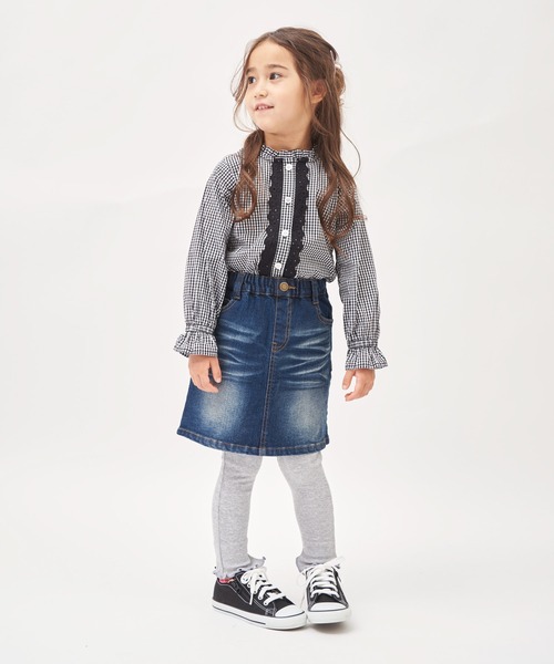 RUGGEDWORKS（ラゲッドワークス）の「スタンドフリルブラウス（シャツ/ブラウス・キッズ・オフホワイト/ブラック・90/100/110/120/130/140/150）」の4枚目の写真