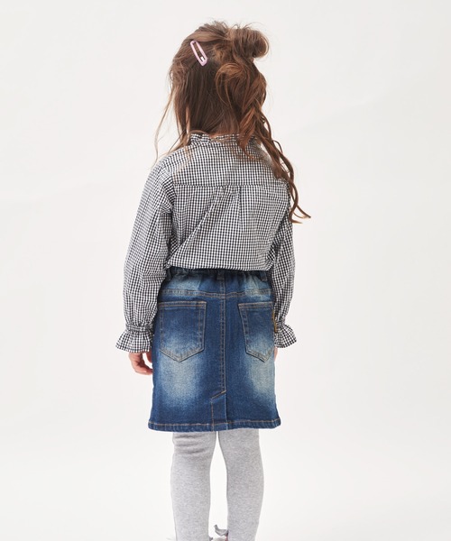 RUGGEDWORKS（ラゲッドワークス）の「スタンドフリルブラウス（シャツ/ブラウス・キッズ・オフホワイト/ブラック・90/100/110/120/130/140/150）」の3枚目の写真