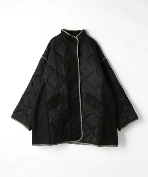 179/WG（イチナナキュウダブルジー）の「異素材切り替えキルティングコート（その他アウター・レディース・ブラック/オフホワイト/カーキ・MEDIUM）」の7枚目の写真