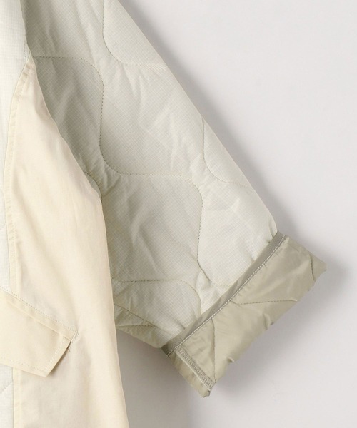179/WG（イチナナキュウダブルジー）の「異素材切り替えキルティングコート（その他アウター・レディース・ブラック/オフホワイト/カーキ・MEDIUM）」の5枚目の写真