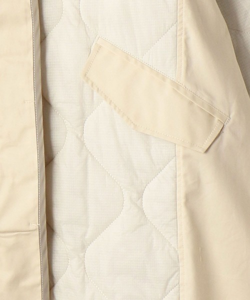 179/WG（イチナナキュウダブルジー）の「異素材切り替えキルティングコート（その他アウター・レディース・ブラック/オフホワイト/カーキ・MEDIUM）」の13枚目の写真