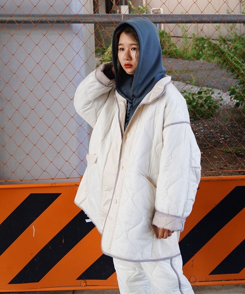 セール】異素材切り替えキルティングコート（その他アウター）｜179/WG