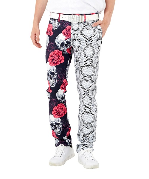 セール その他パンツ ストレッチ Loudmouth ラウドマウス パンツ 総柄 クレイジーパターン ストレッチ ロングパンツ Uvカット その他パンツ Loudmouth ラウドマウス のファッション
