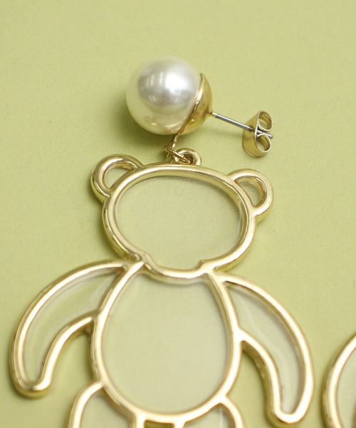 didizizi（ディディジジ）の「BEARパール　ピアス/イヤリング（ピアス（両耳用）・レディース・シルバー/ゴールド/シルバー系その他/ゴールド系その他・FREE/MEDIUM）」の8枚目の写真