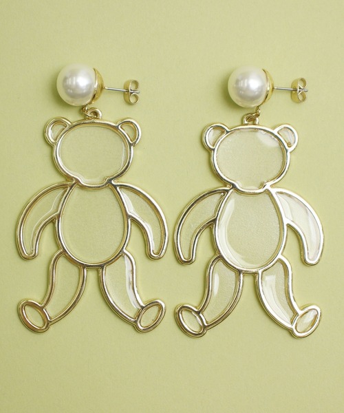 didizizi（ディディジジ）の「BEARパール　ピアス/イヤリング（ピアス（両耳用）・レディース・シルバー/ゴールド/シルバー系その他/ゴールド系その他・FREE/MEDIUM）」の13枚目の写真