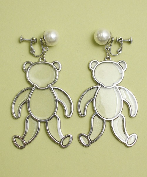 didizizi（ディディジジ）の「BEARパール　ピアス/イヤリング（ピアス（両耳用）・レディース・シルバー/ゴールド/シルバー系その他/ゴールド系その他・FREE/MEDIUM）」の6枚目の写真