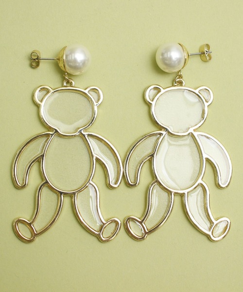 didizizi（ディディジジ）の「BEARパール　ピアス/イヤリング（ピアス（両耳用）・レディース・シルバー/ゴールド/シルバー系その他/ゴールド系その他・FREE/MEDIUM）」の9枚目の写真