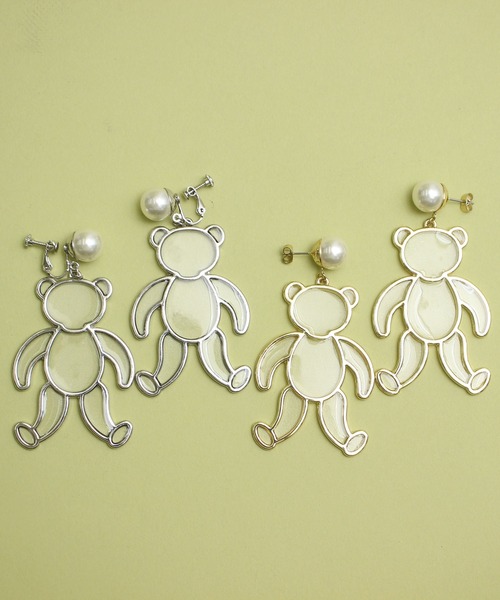 didizizi（ディディジジ）の「BEARパール　ピアス/イヤリング（ピアス（両耳用）・レディース・シルバー/ゴールド/シルバー系その他/ゴールド系その他・FREE/MEDIUM）」の14枚目の写真