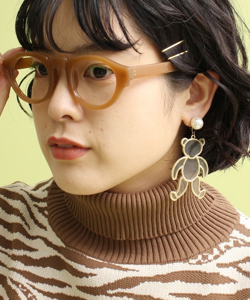 didizizi（ディディジジ）の「BEARパール　ピアス/イヤリング（ピアス（両耳用）・レディース・シルバー/ゴールド/シルバー系その他/ゴールド系その他・FREE/MEDIUM）」の10枚目の写真