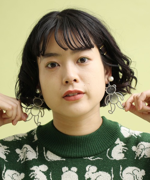 didizizi（ディディジジ）の「BEARパール　ピアス/イヤリング（ピアス（両耳用）・レディース・シルバー/ゴールド/シルバー系その他/ゴールド系その他・FREE/MEDIUM）」の19枚目の写真